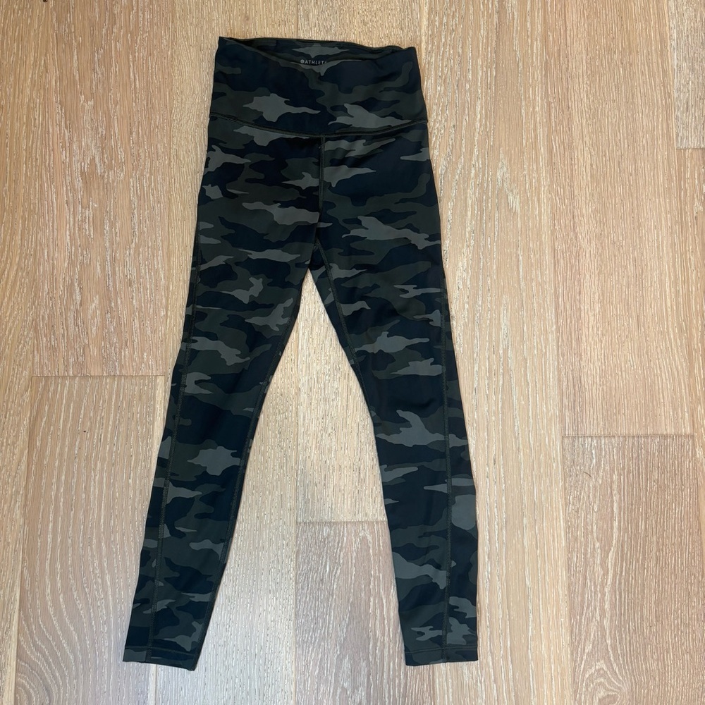 Athleta Ultimate 7/8 Tights High Waist Camo Leggings Stash‎ Pockets Size XXS - Picture 4 of 7